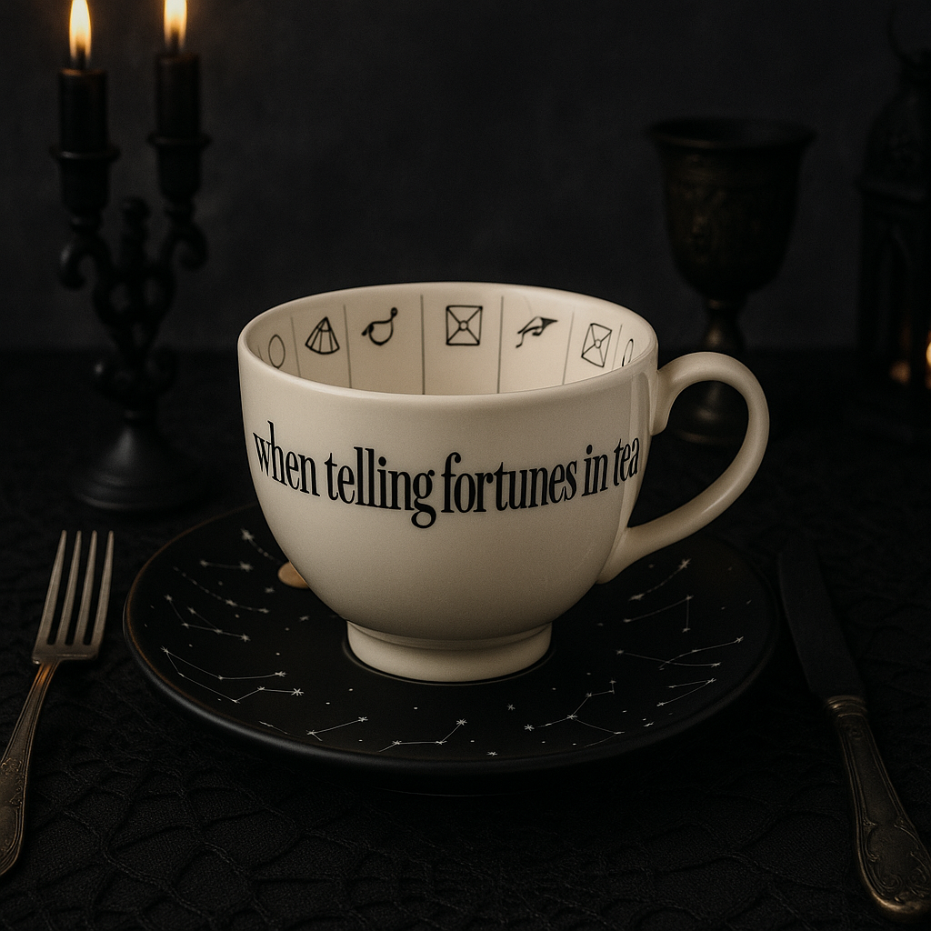 Fortune Telling Tea Cup and Saucer
