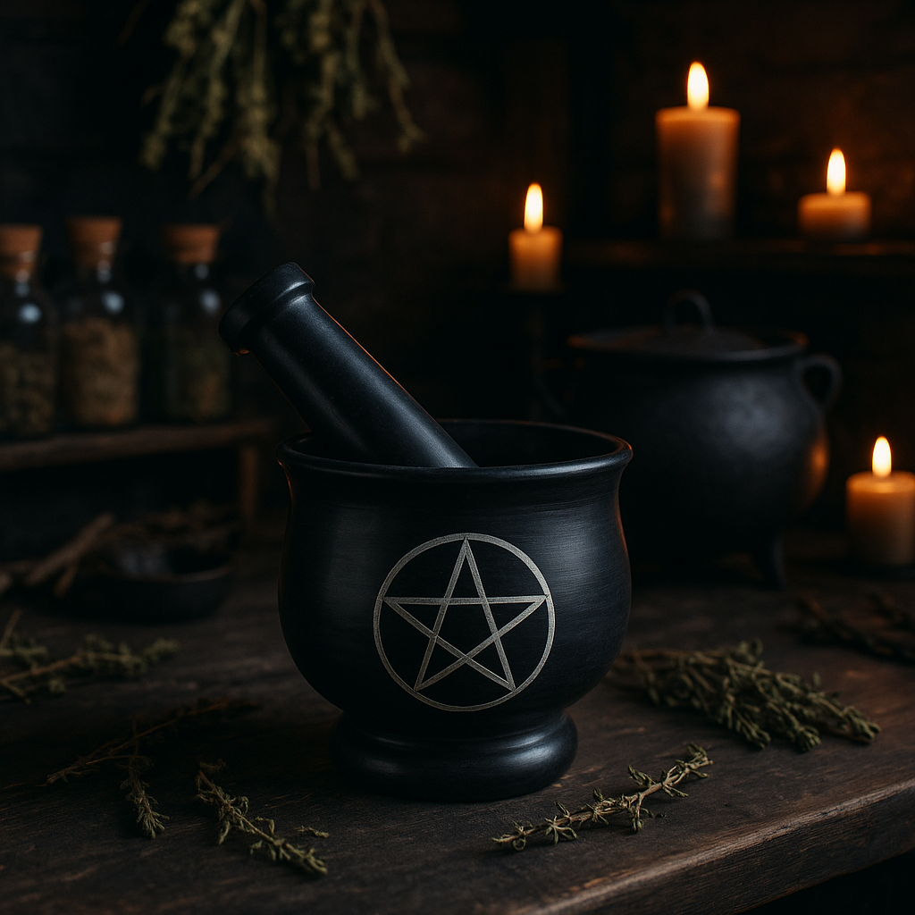 Pentagram Mortar and Pestle