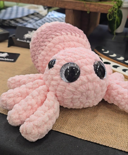Hand-made Crochet spider - Pink - Large