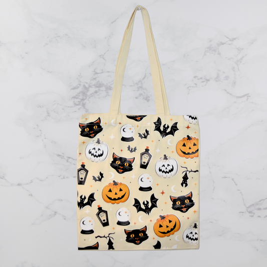 Cat Bat Halloween - Tote Bag