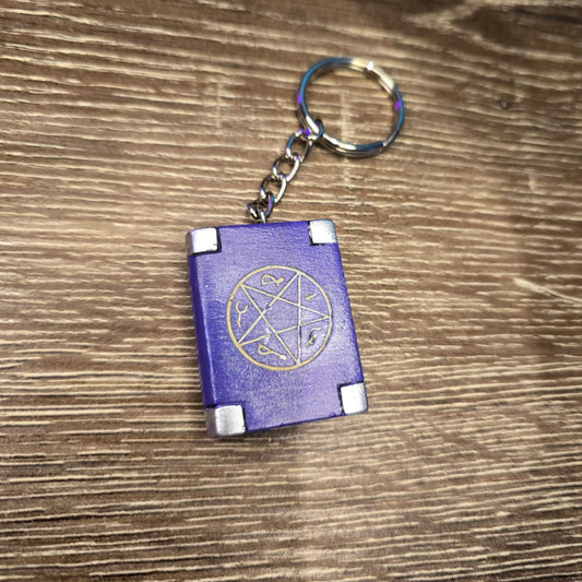 Pentagram Book Keyring