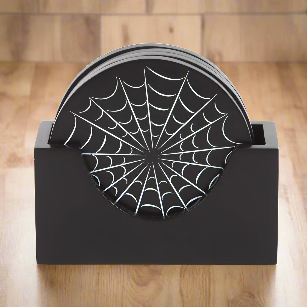 Spider Web Coasters 4 pack